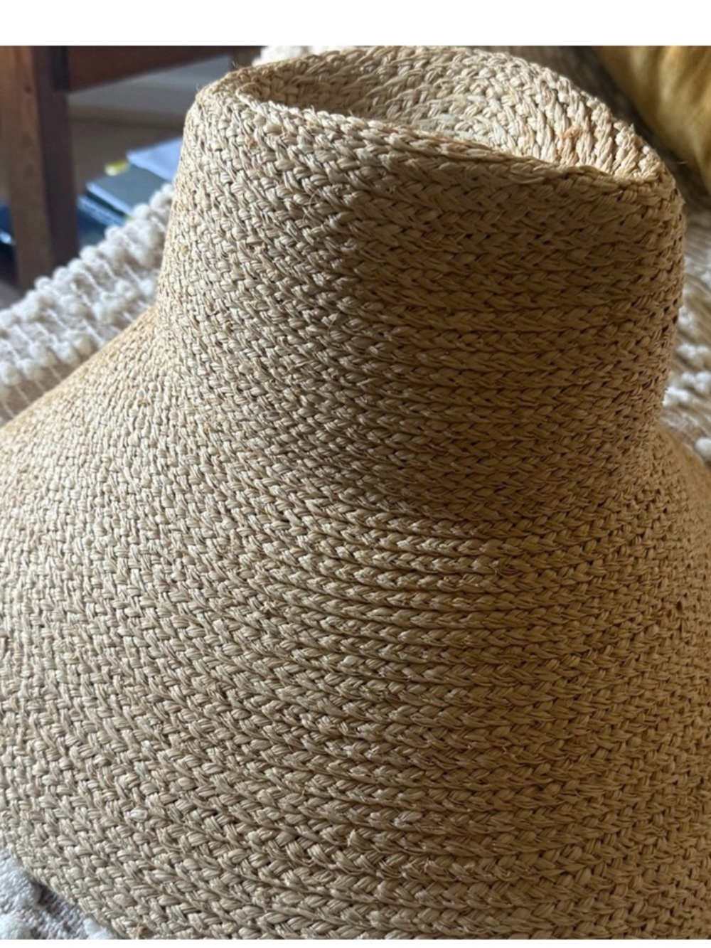 Woven Straw Sun Hat in Natural Tan